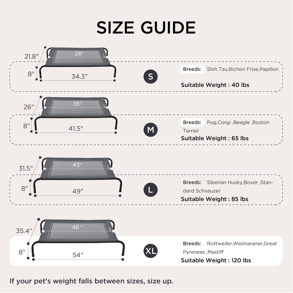 Bedsure Outdoor Elevated XL Dog Bed terracotta color blends with outdoor spaces