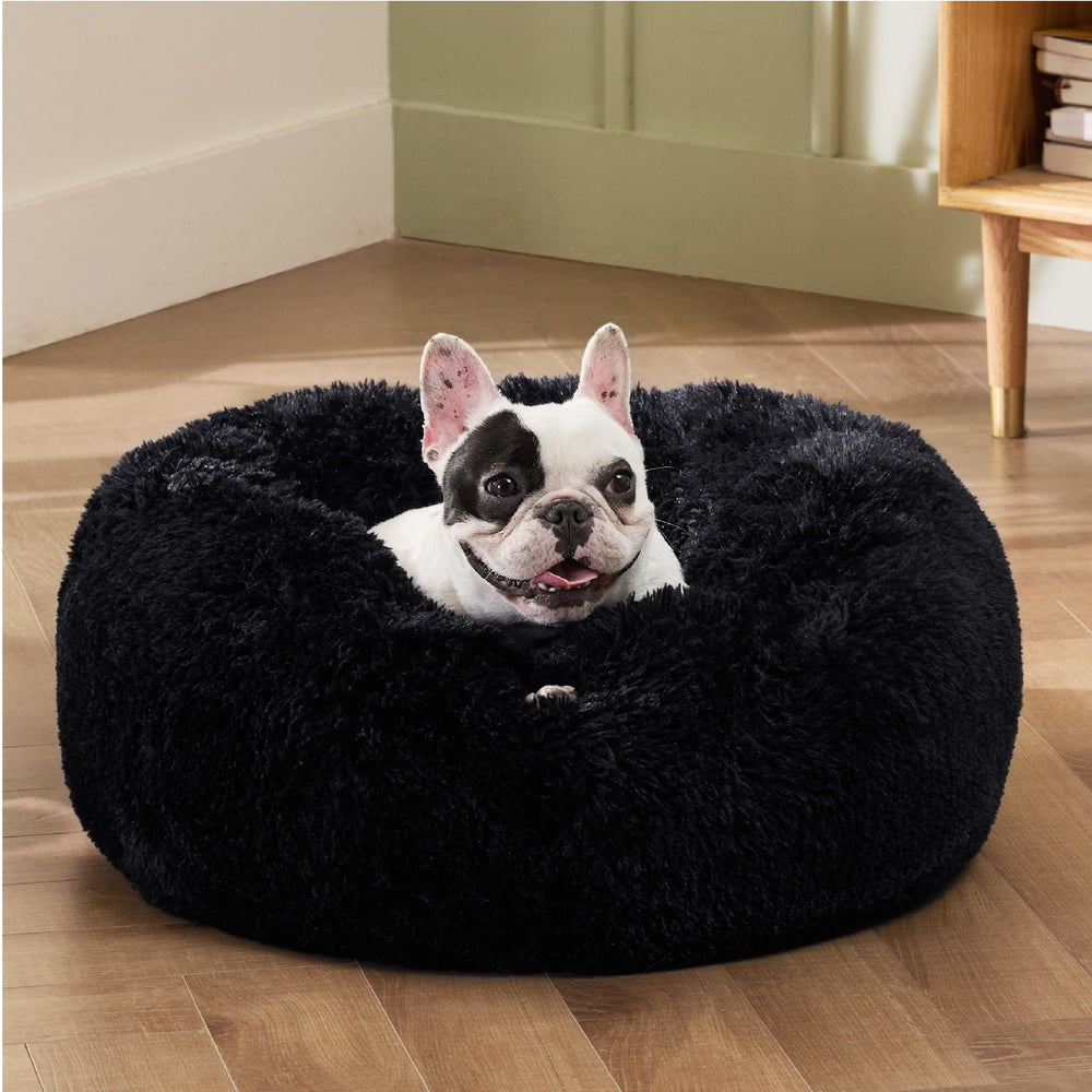 Bedsure pet bed anti-slip base keeps the round bed in place on floors