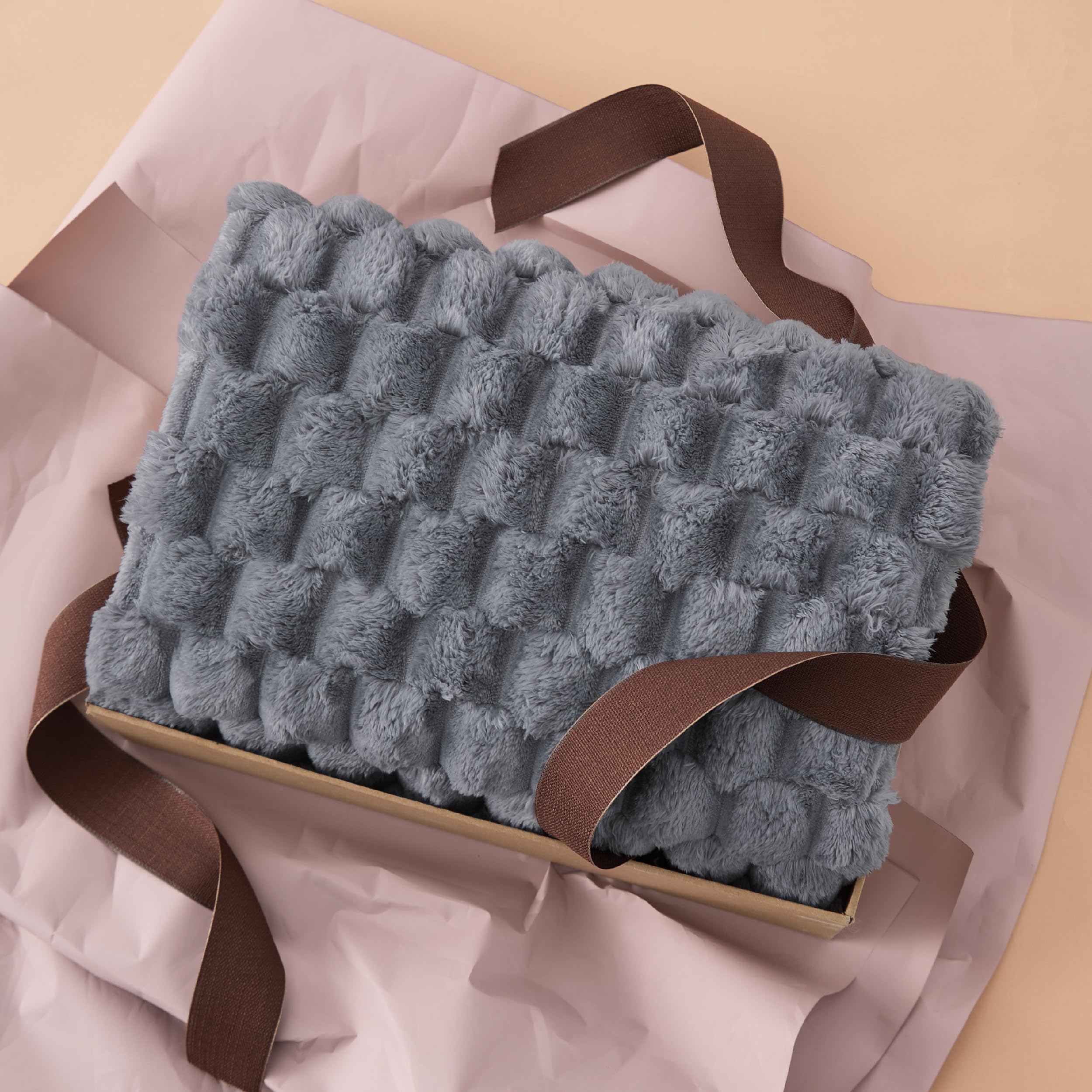Bedsure pet blanket coral fleece soft 350gsm for gentle warmth.