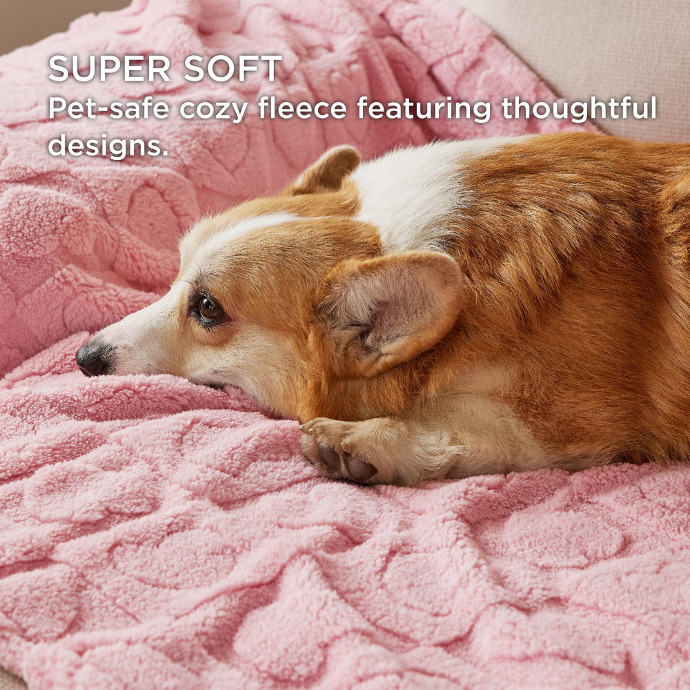 Bedsure pet blanket lightweight for travel and on-the-go comfort.