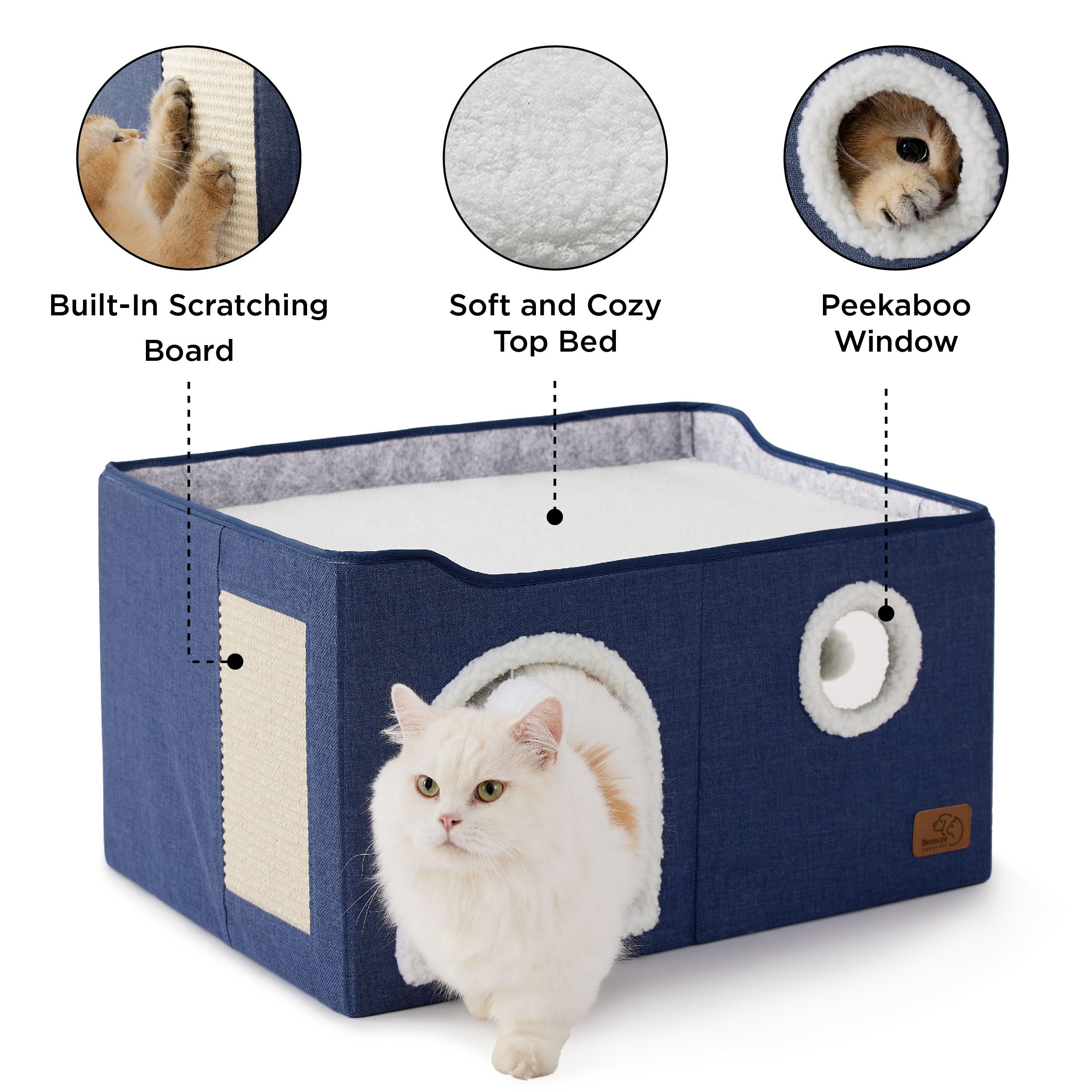 Bedsure cat house plush balls for interactive chasing and engagement