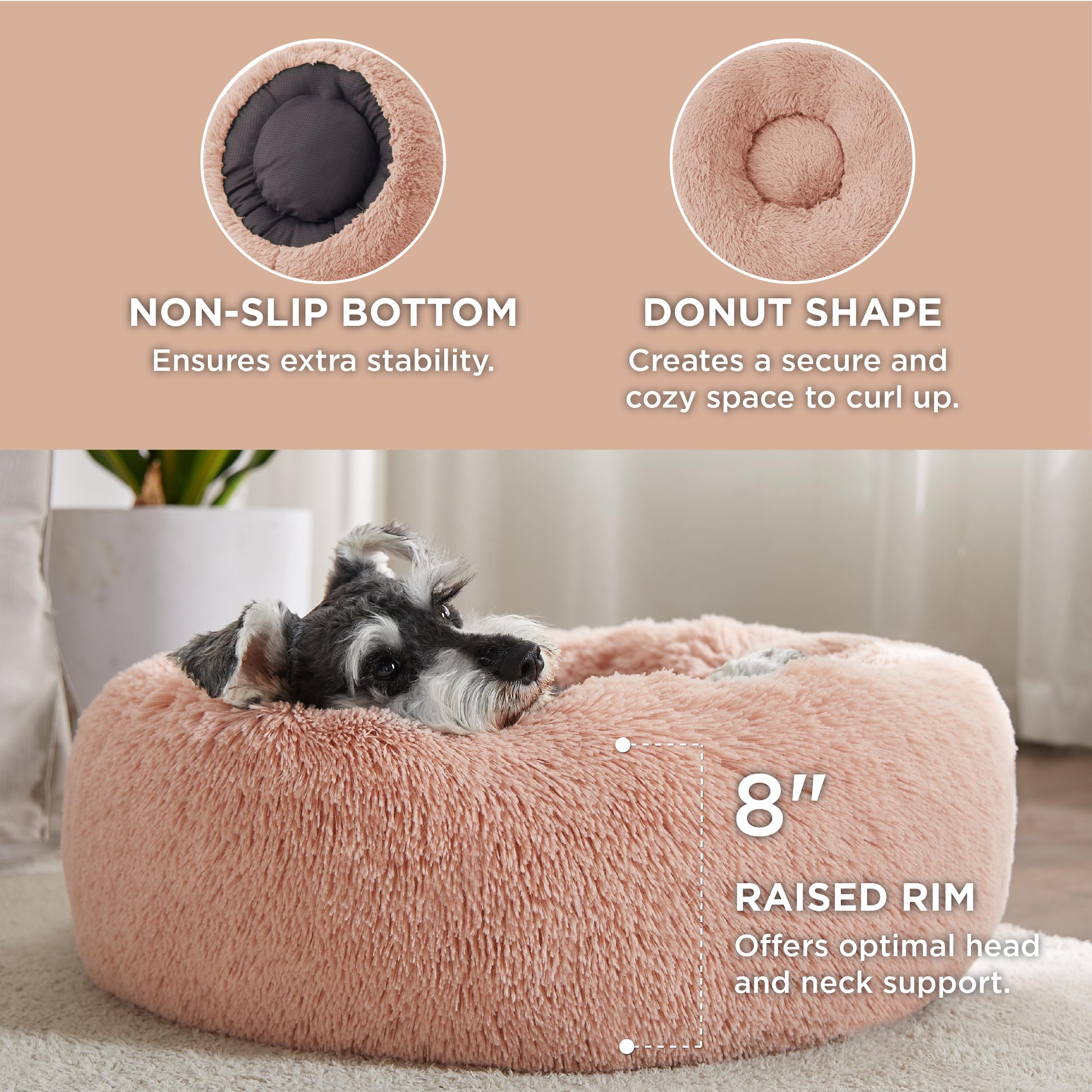 Bedsure plush faux fur outer adds warmth and comfort.