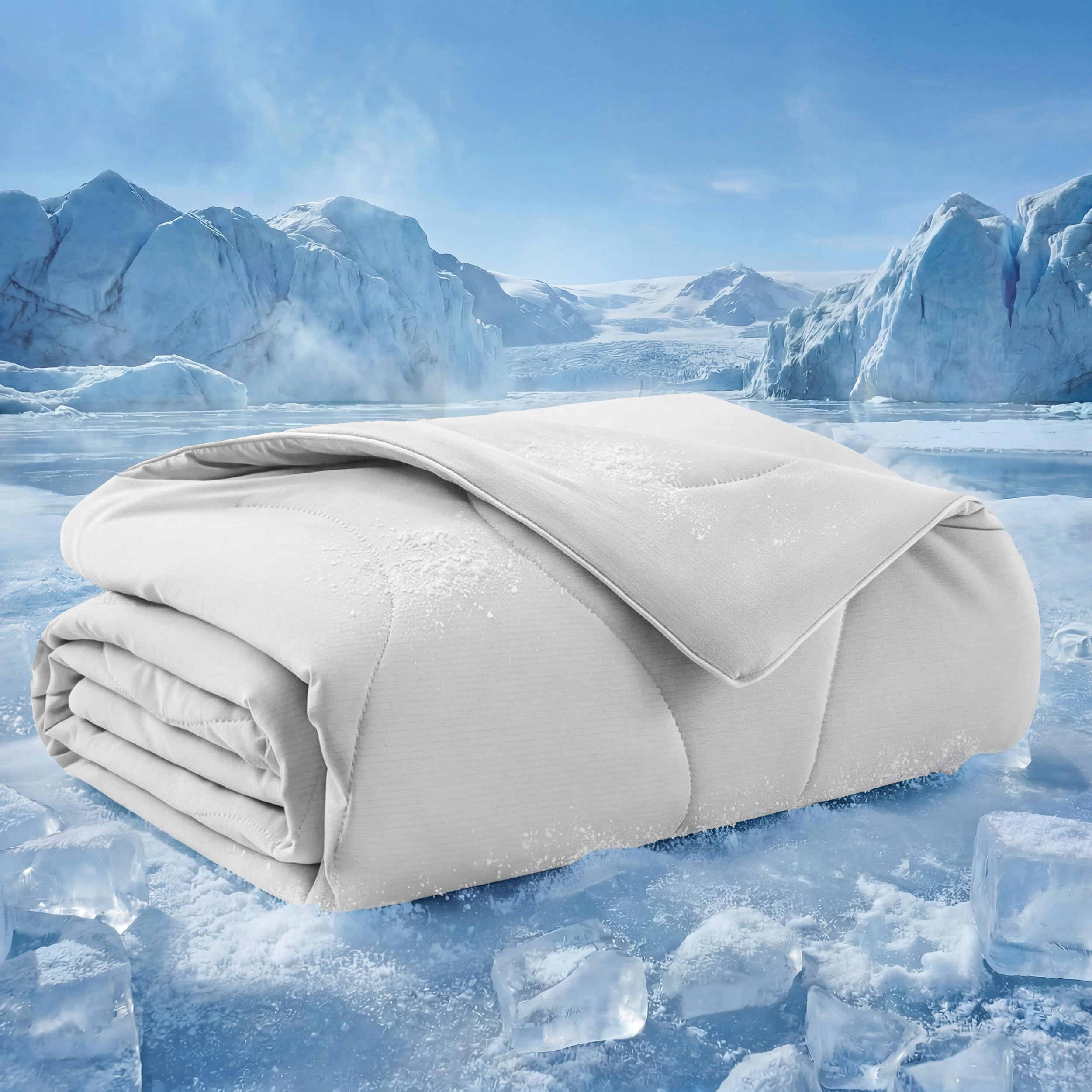 Bedsure Premium Cooling Blanket on a dog bed showing cooling comfort for pets