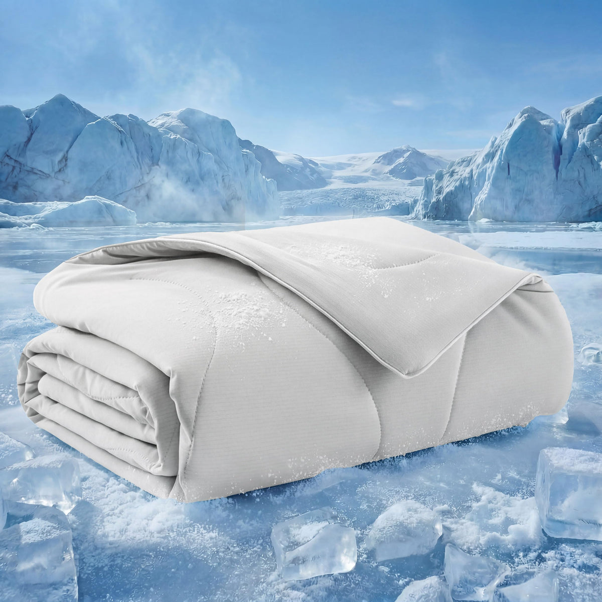 Bedsure Premium Cooling Blanket on a dog bed showing cooling comfort for pets