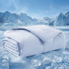 Bedsure premium cooling blanket on a medium dog for cooling comfort