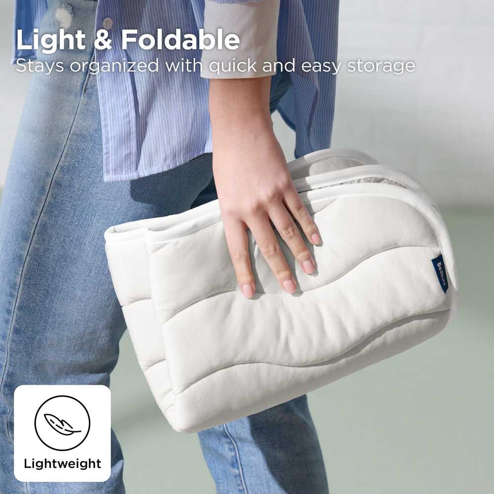 Bedsure cooling dog mat non-slip base keeps it securely in place.