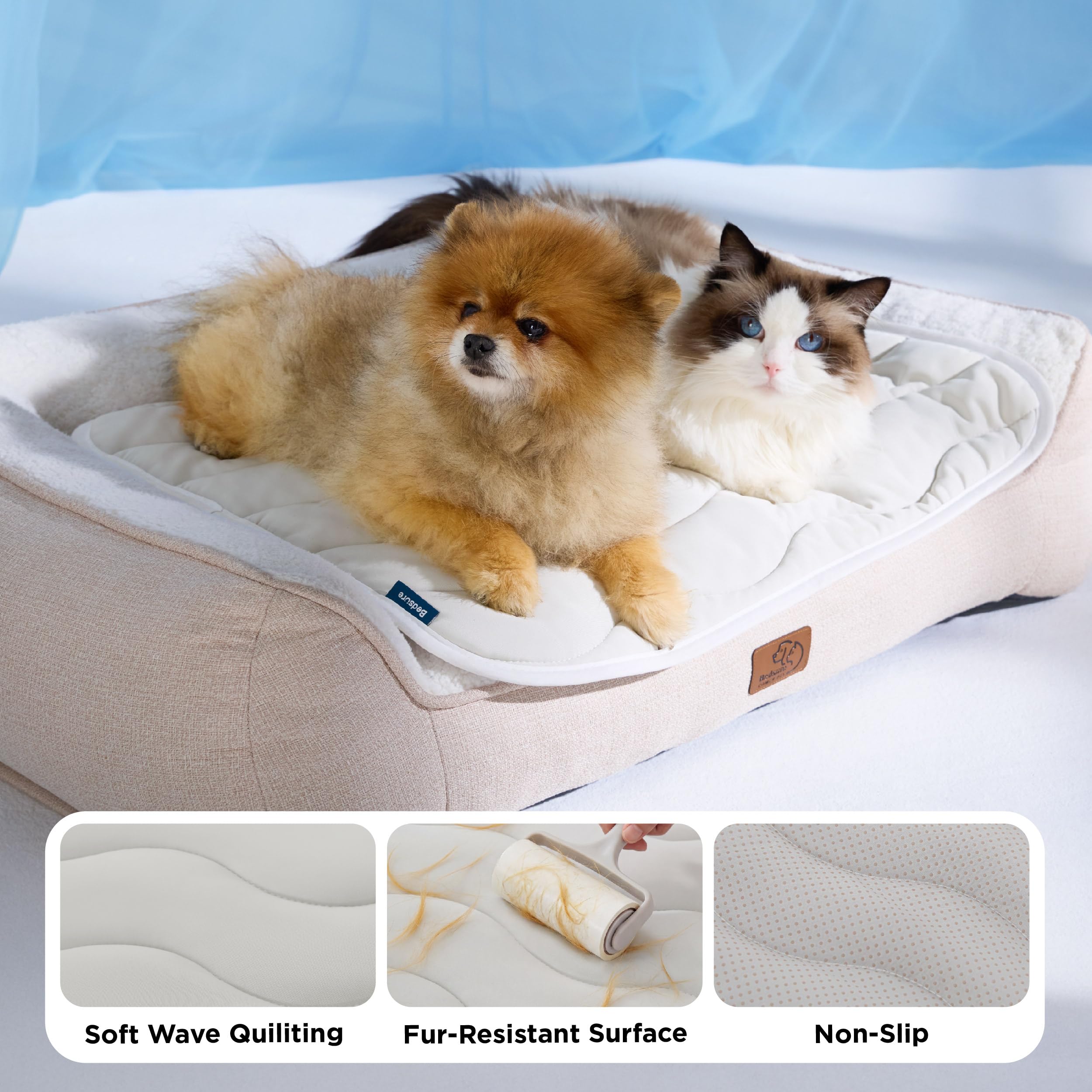 Bedsure cooling dog mat is machine washable and dryer-safe for easy care.