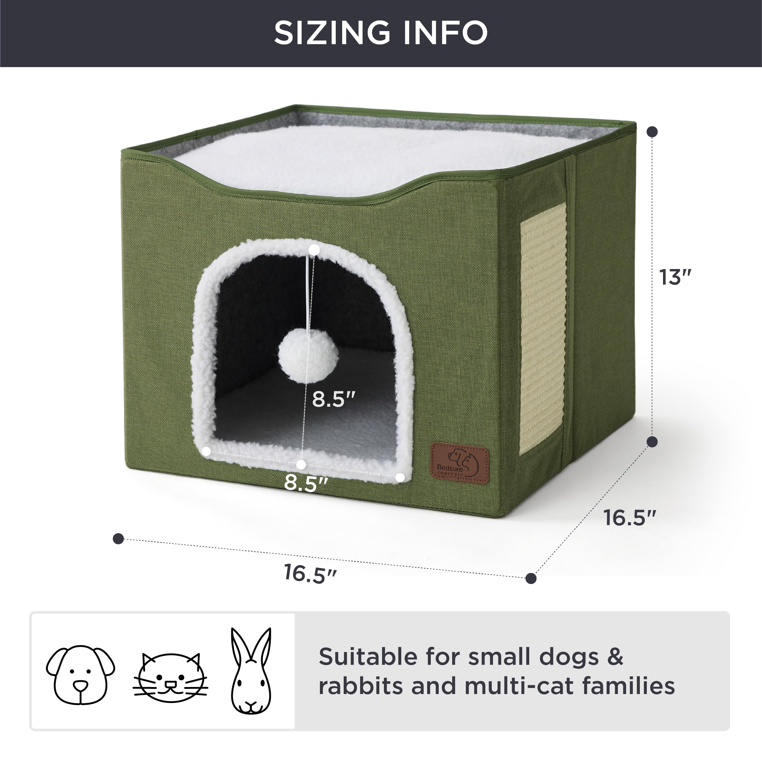 Bedsure removable cushion covers simplify cleaning and year-round comfort.
