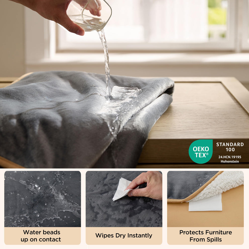 Bedsure reversible blanket shows fleece and sherpa sides for comfort
