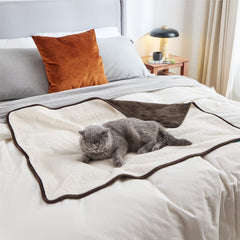 Bedsure reversible sherpa fleece blanket showing plush warmth and comfort