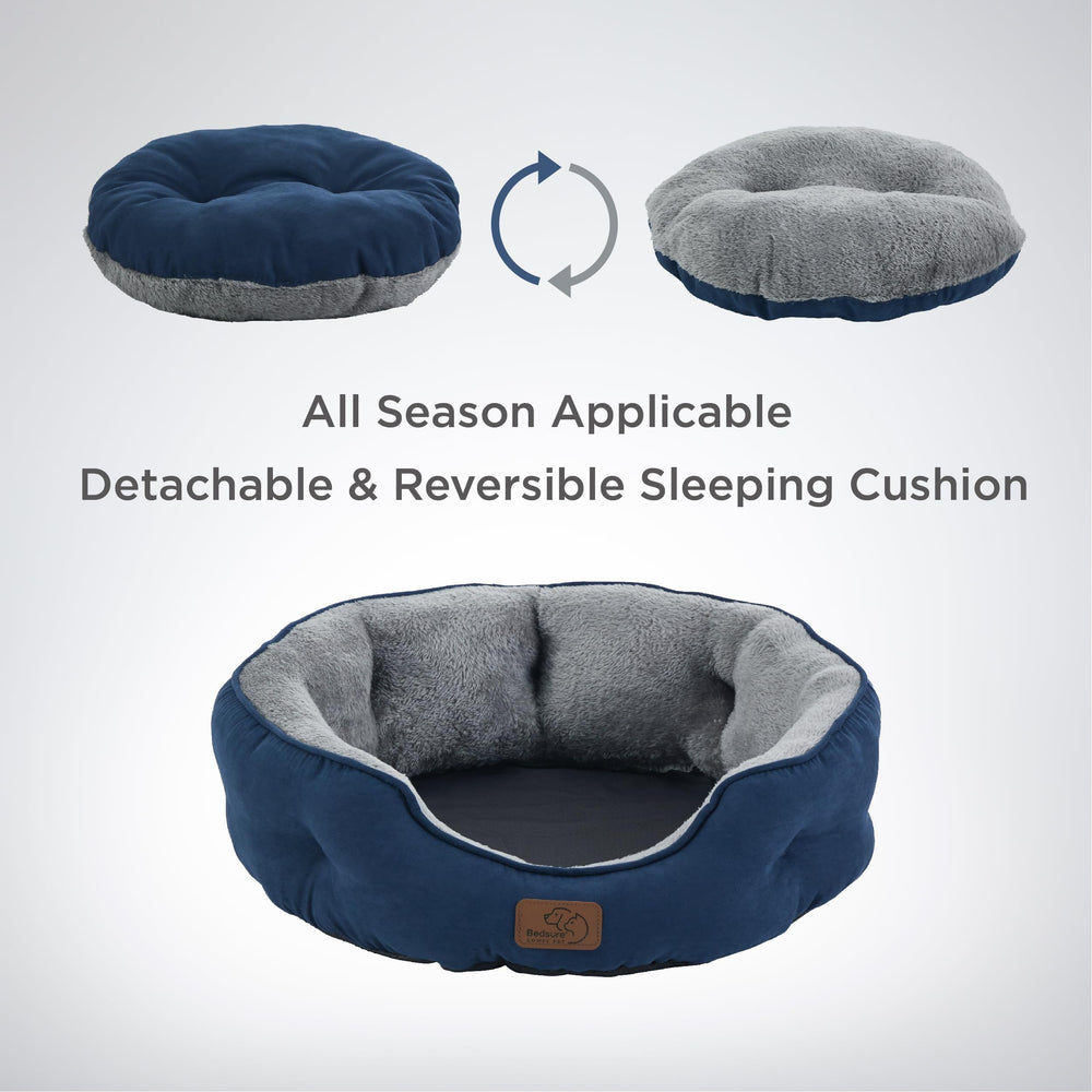 Bedsure bed navy non-slip bottom demonstrates stable placement on smooth floors
