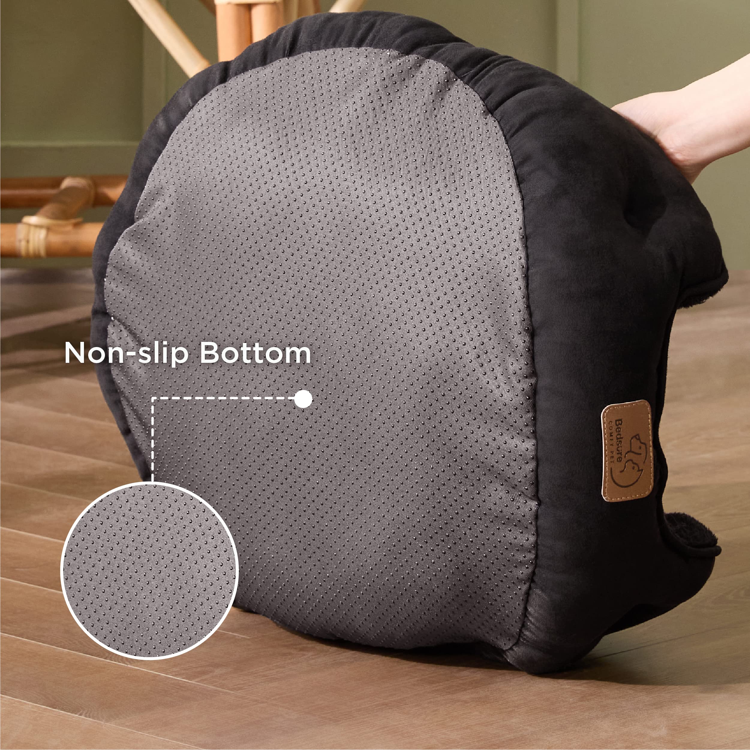 Bedsure round bolster design supports head and neck for restful sleep.