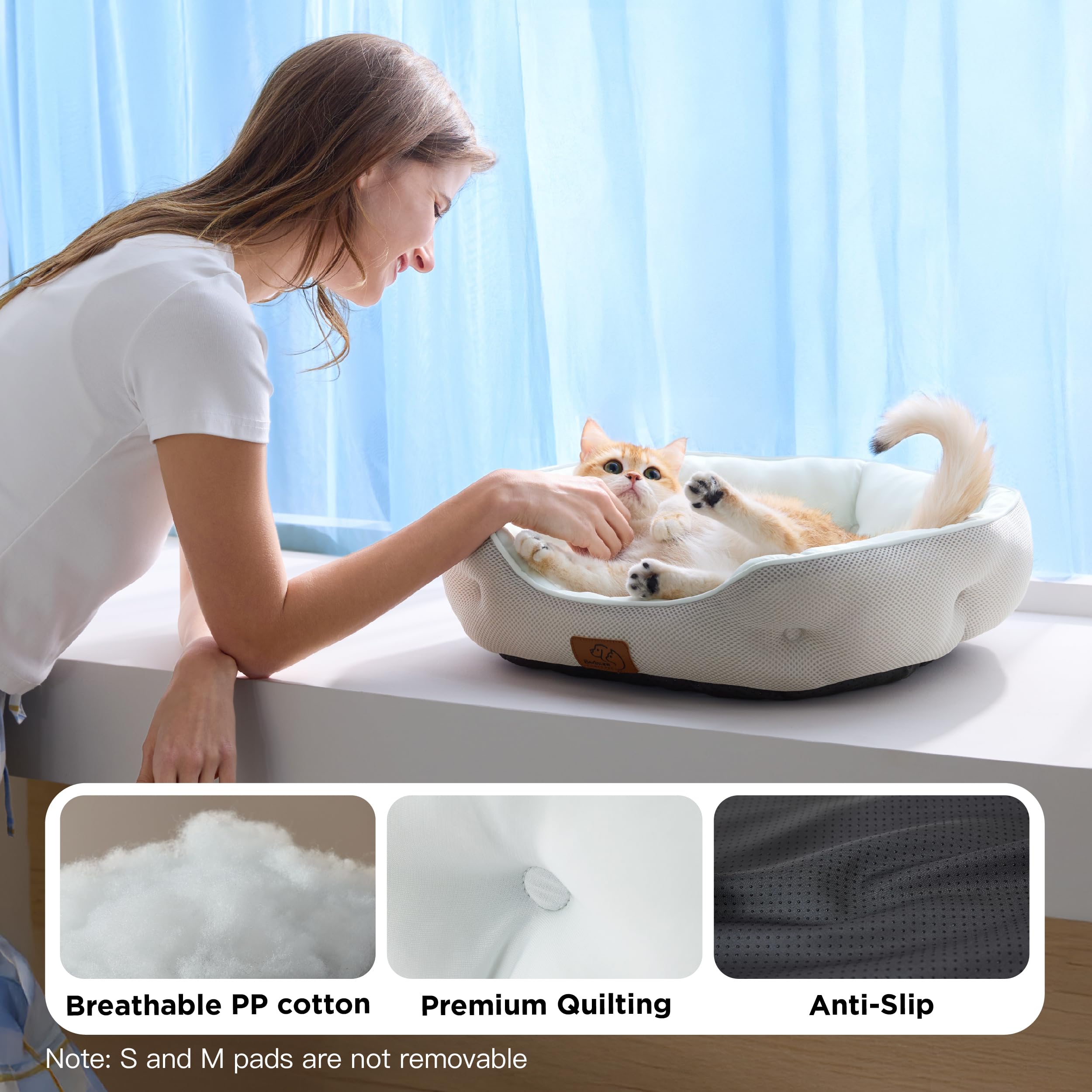 Bedsure round bolster creates a cozy, secure spot for napping.