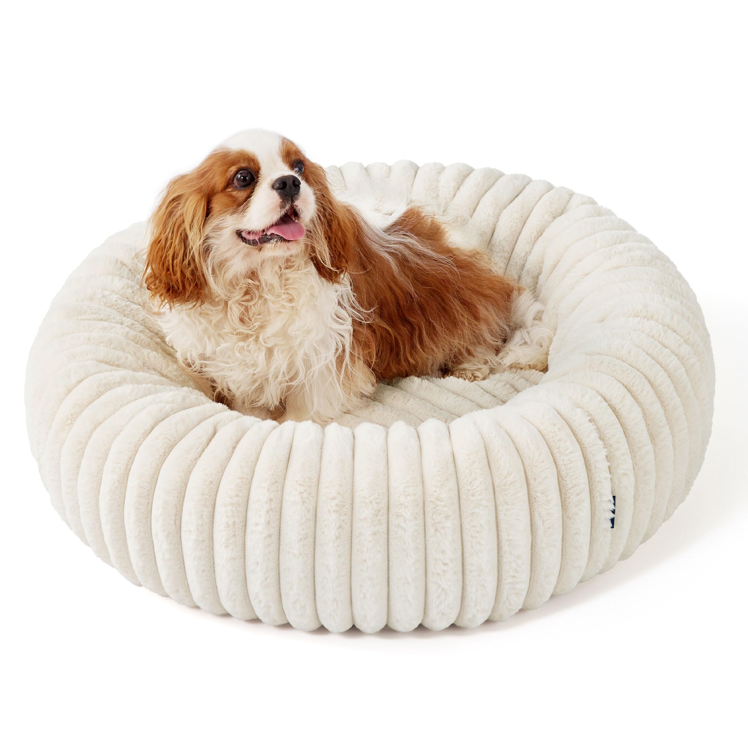 Bedsure round pet bed fits small to medium dogs for snug lounging