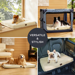 Bedsure self-warming dog bed large, cover removable, easy machine wash and care