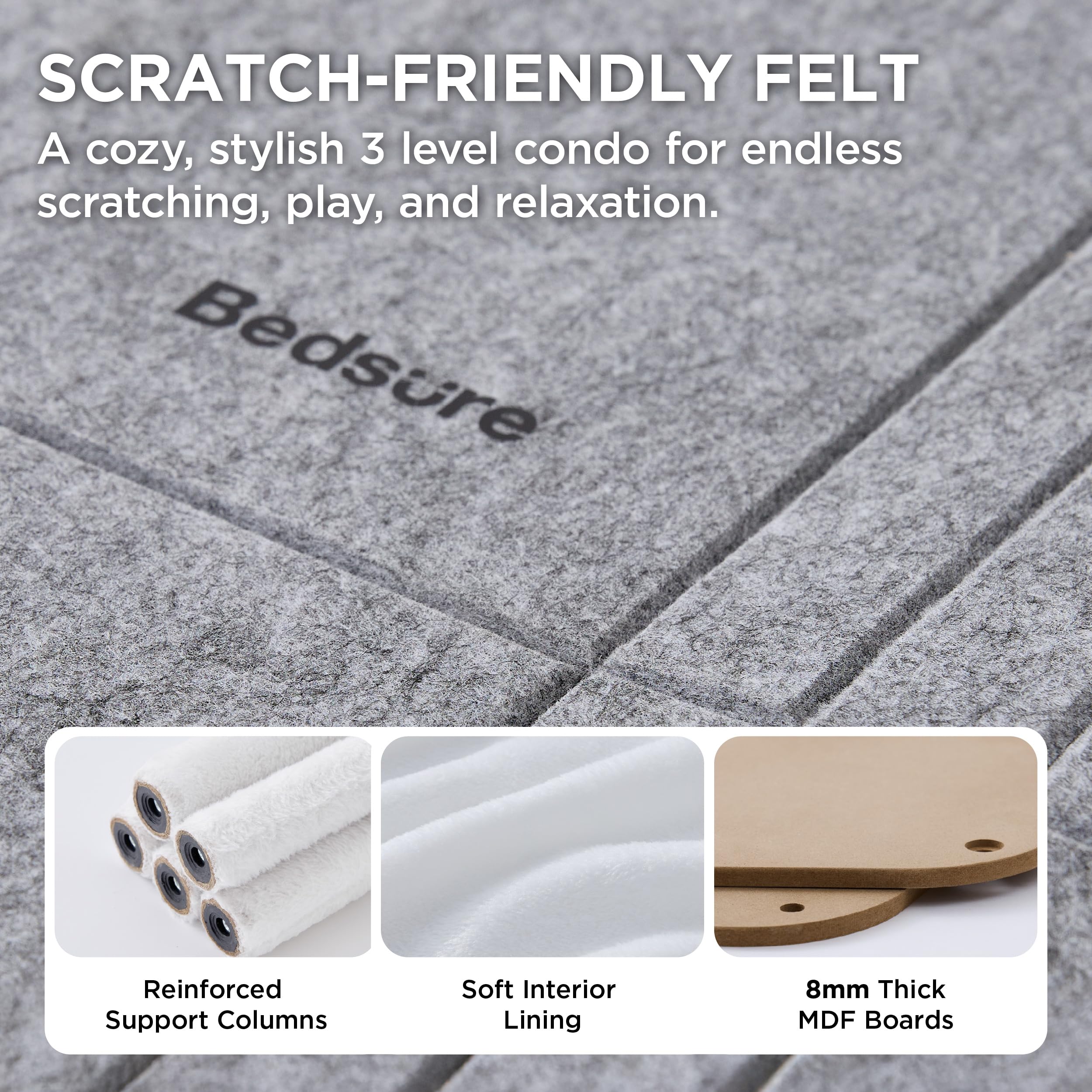 Bedsure sisal scratching post protects furniture and satisfies claws
