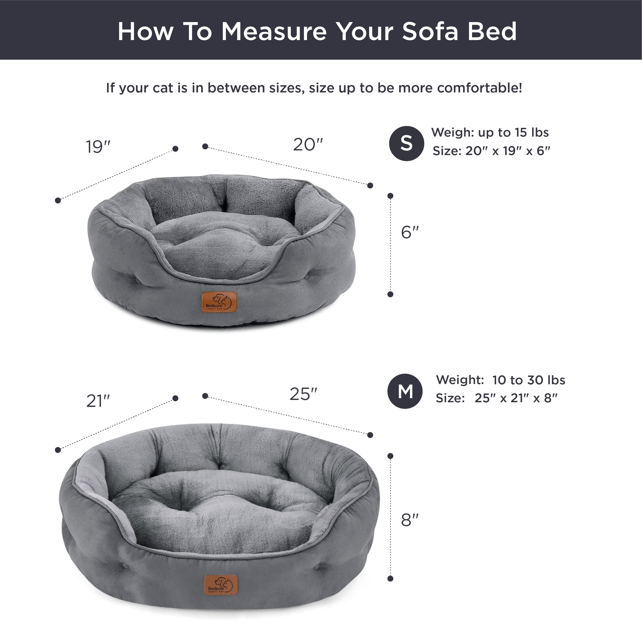 Bedsure round pet bed for small pets, ideal for everyday lounging.