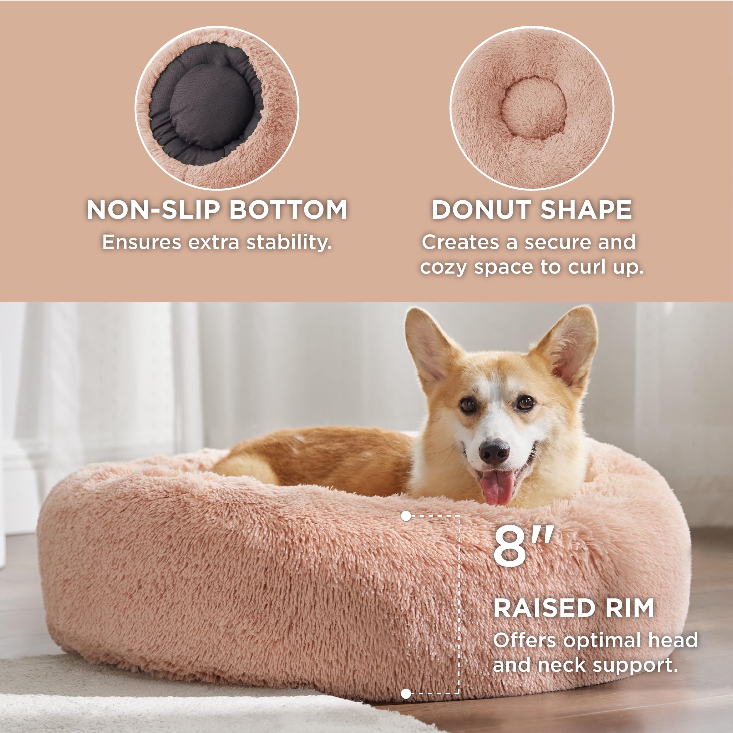 Bedsure plush faux fur texture for cozy lounging