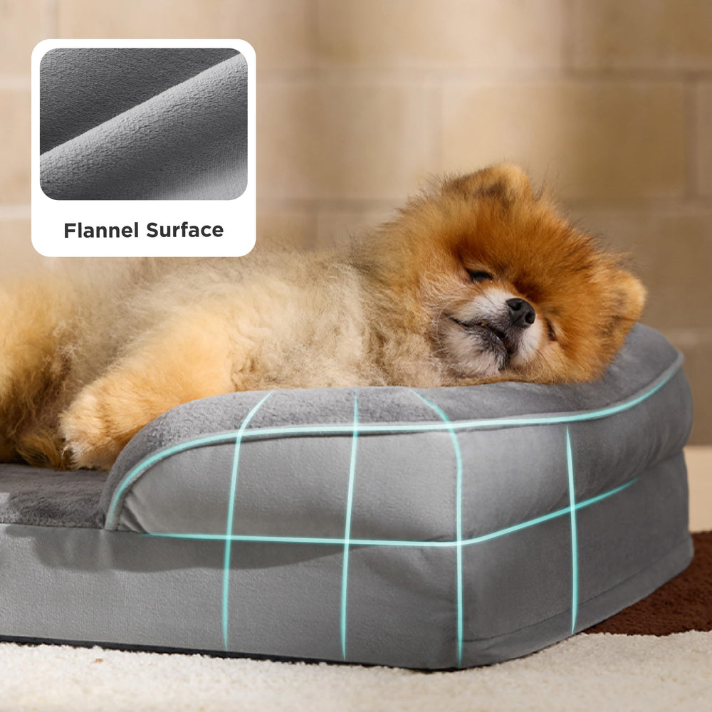 Bedsure soft-flannel-fabric-bed features velvet-like surface for soothing naps.