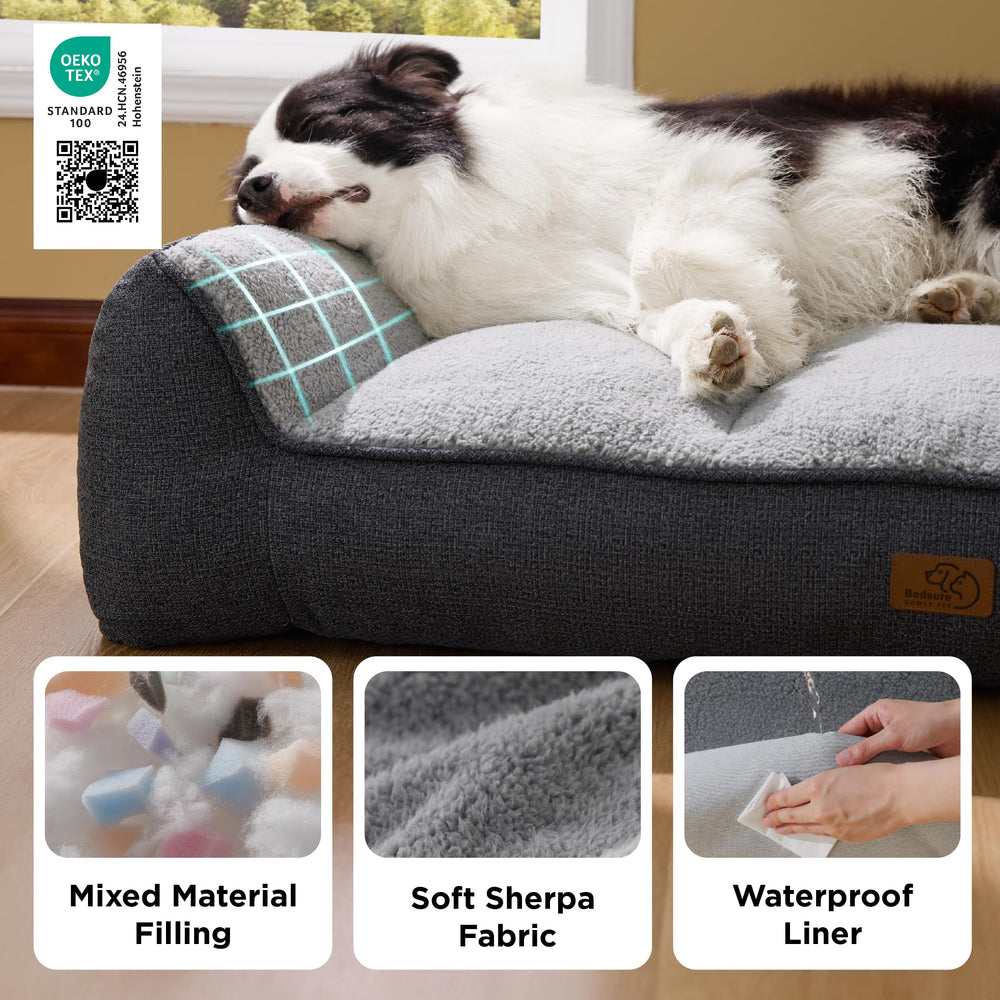 Bedsure SupportMax XL non-slip bottom keeps bed stable on floors.