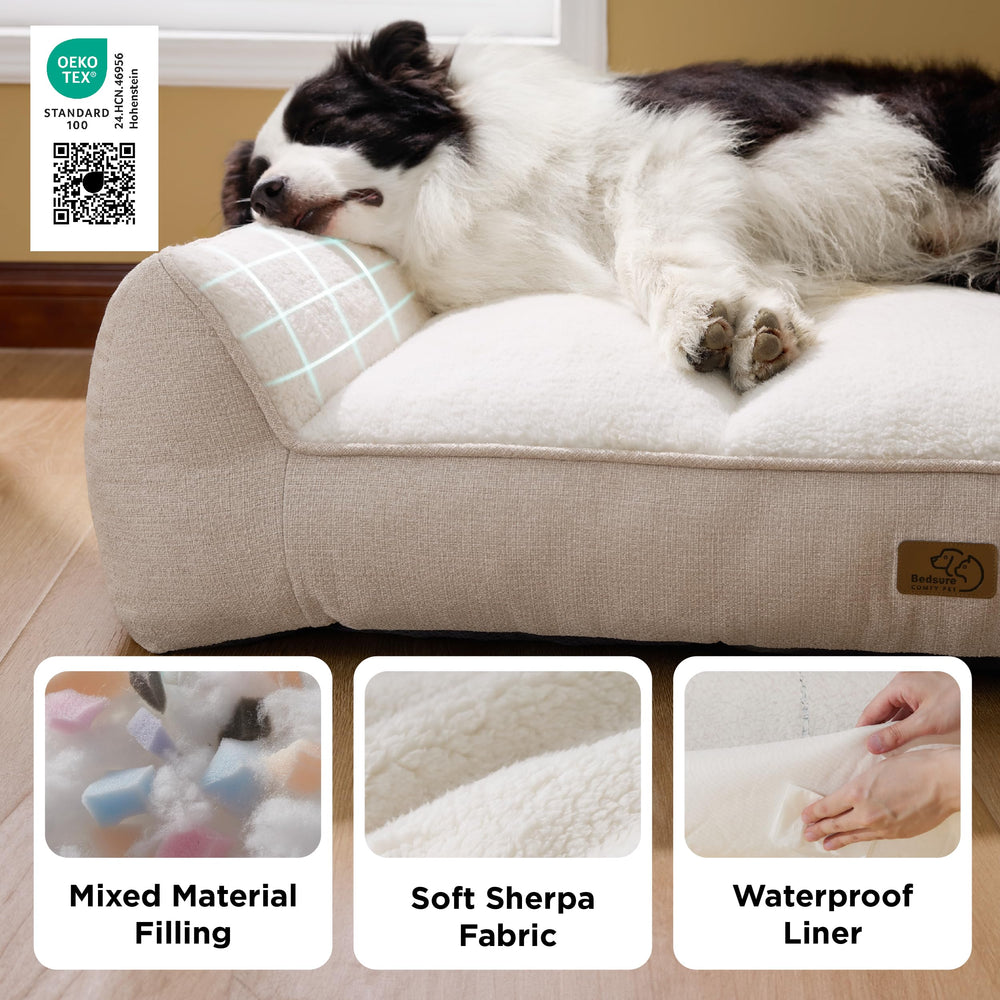 Bedsure SupportMax XL sherpa fabric closeup with plush warmth