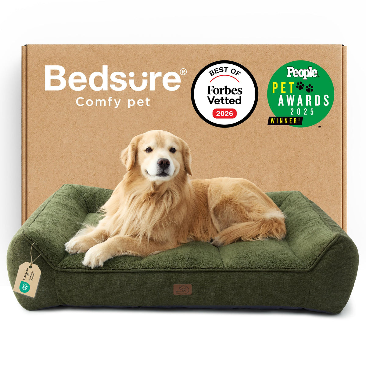 Bedsure SupportMax XL Plus orthopedic bed cover closeup, waterproof and easy to clean.