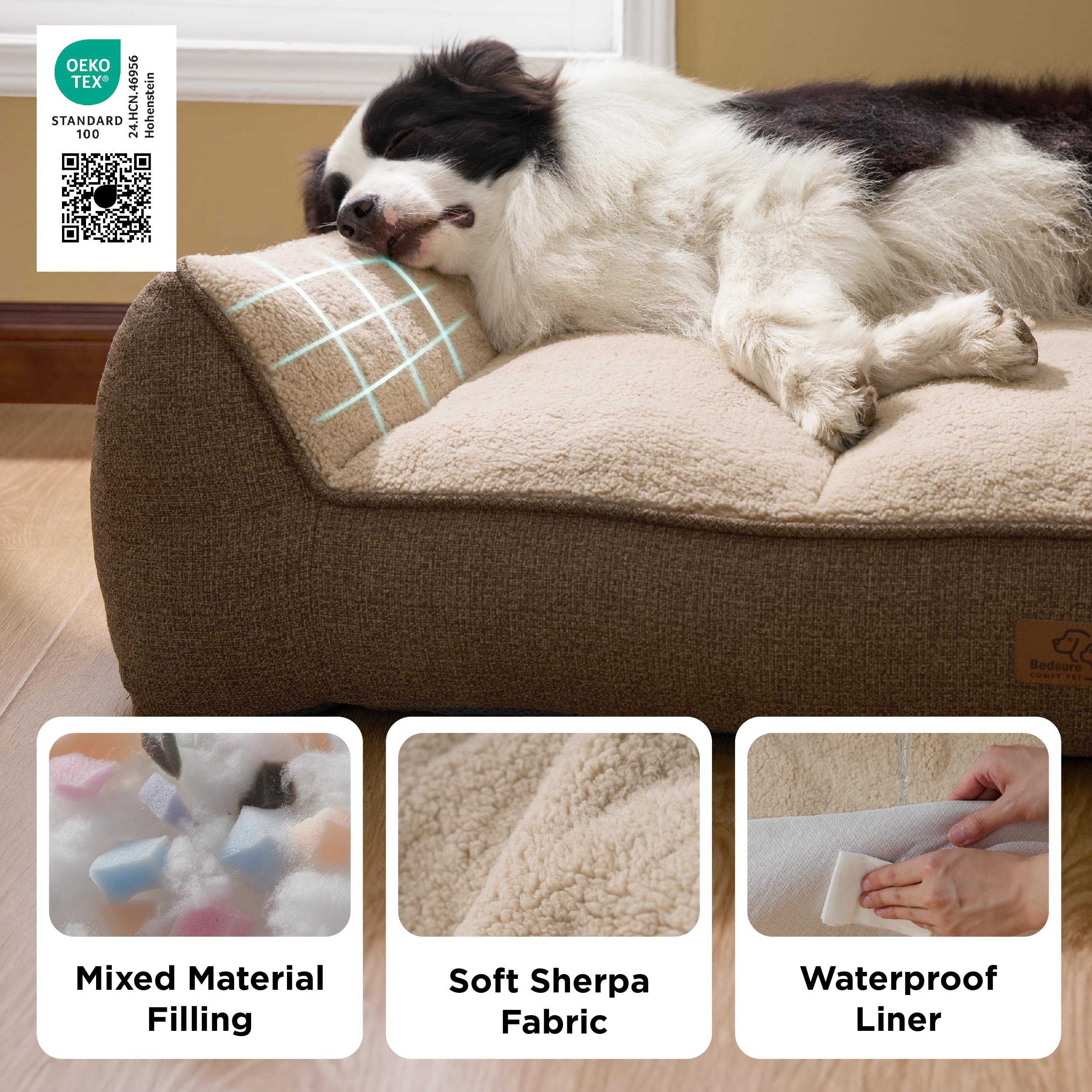 Bedsure SupportMax XL Plus dense inner foam delivers extra thick cushioning.