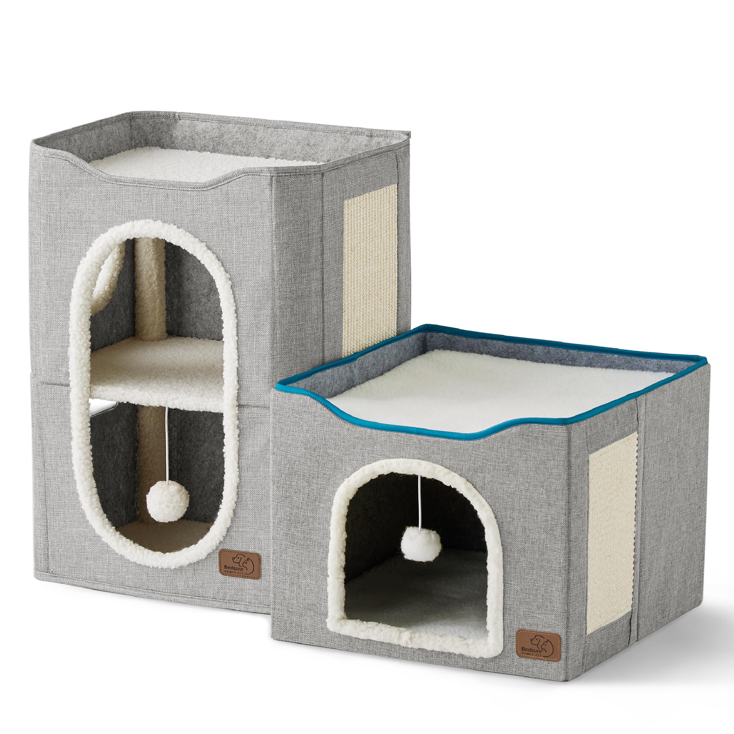 Bedsure multi-cat layout supports cozy cohabitation for households with several felines.