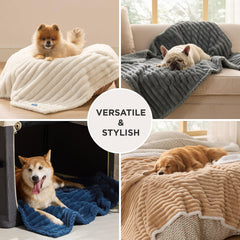 Bedsure furniture protector blanket shields sofas and beds from fur and stains