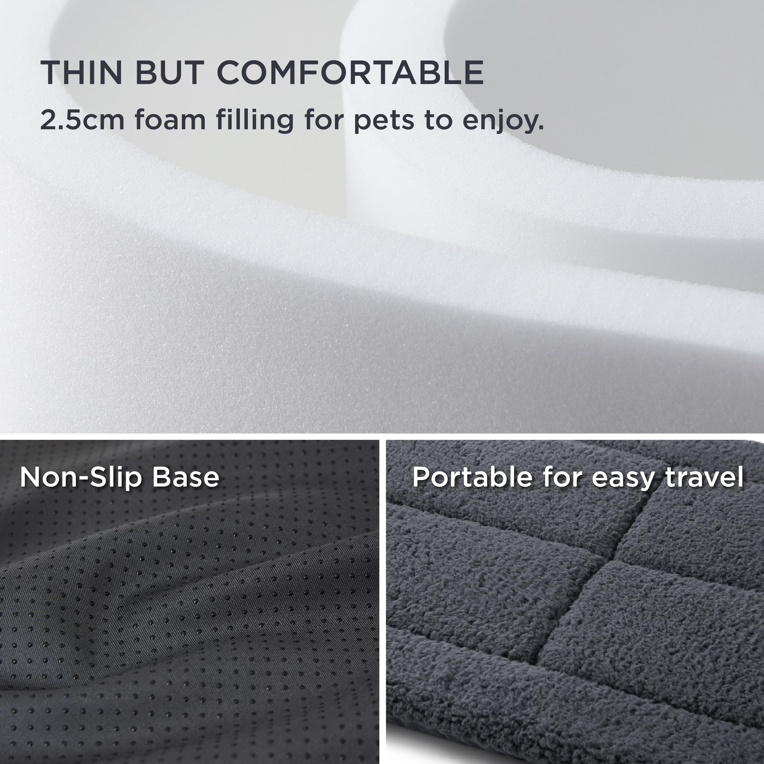 Bedsure washable dog crate bed travel-ready for car rides and on-the-go comfort