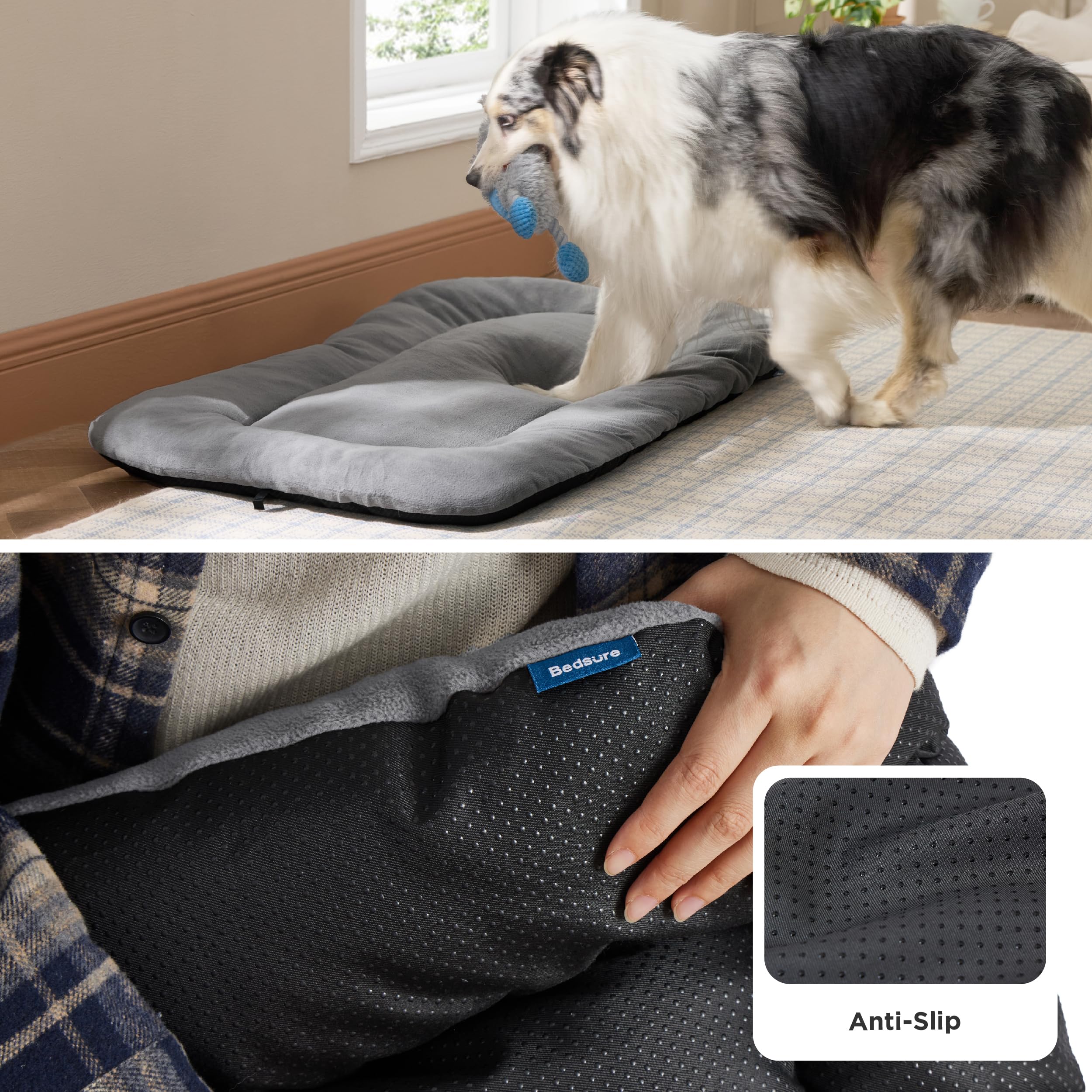 Bedsure machine-washable crate pad for easy cleaning