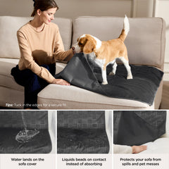 Bedsure quick-dry fabric couch cover dries quickly after washing.