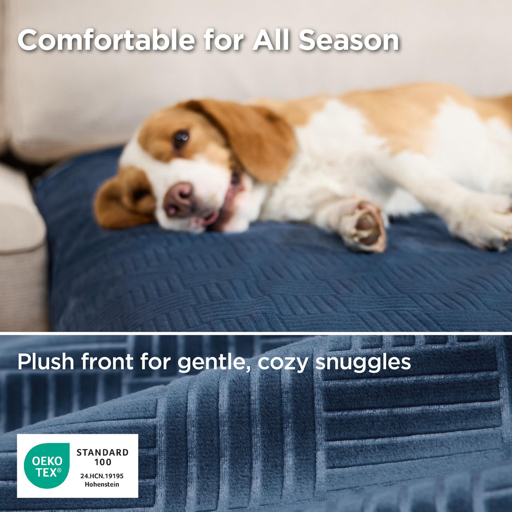 Bedsure crystal velvet close-up showing soft texture for pet comfort