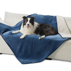 Bedsure waterproof dog blanket XL blue laid flat for full coverage