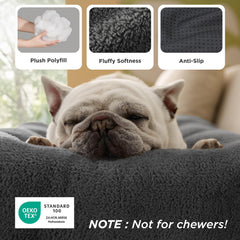 Bedsure crate pad with cotton-polyfill for cushioned support.