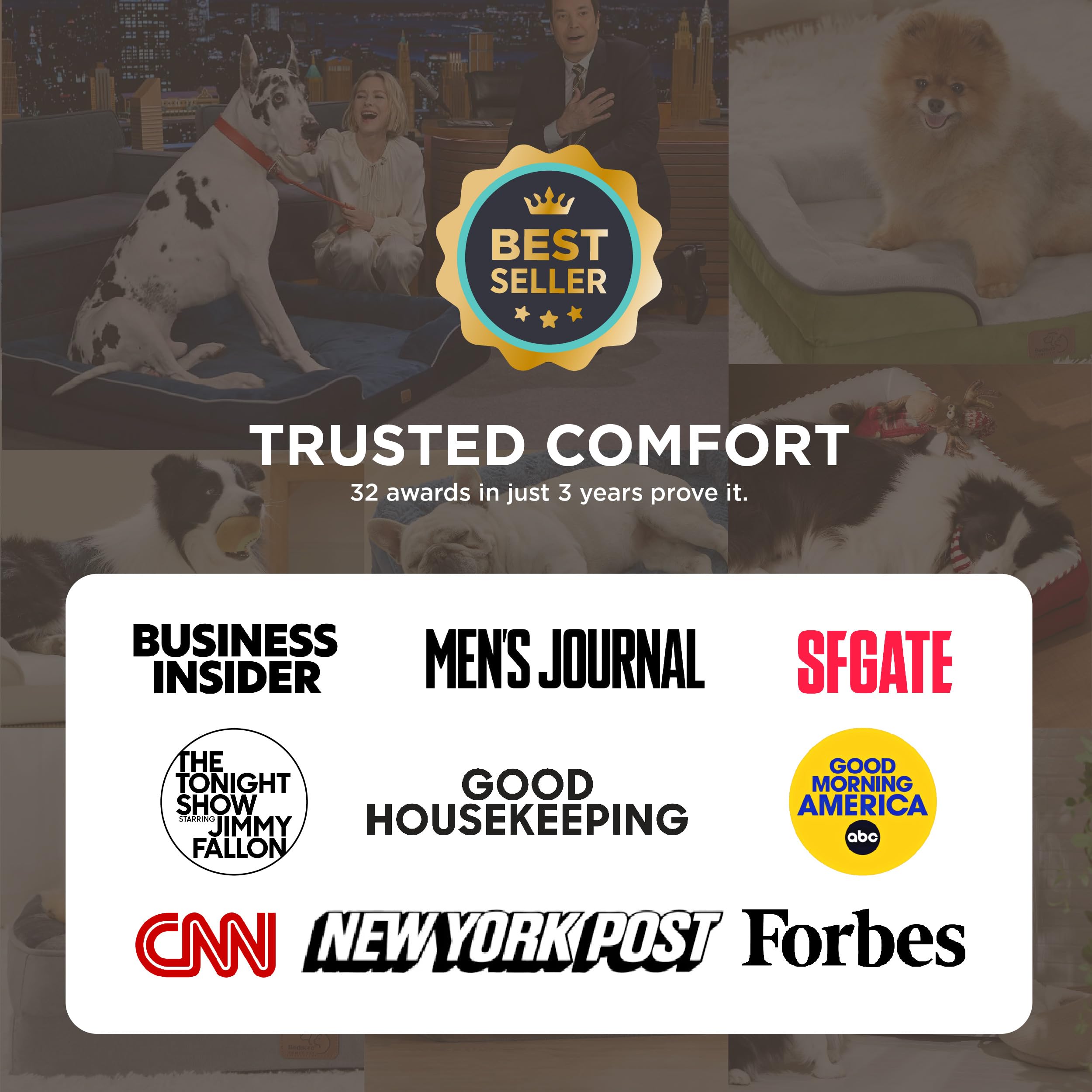 Bedsure XL dog bed showing four-sided bolsters for head and neck comfort.