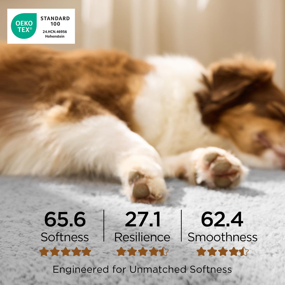 Bedsure XL dog bed sherpa fabric offers plush comfort.