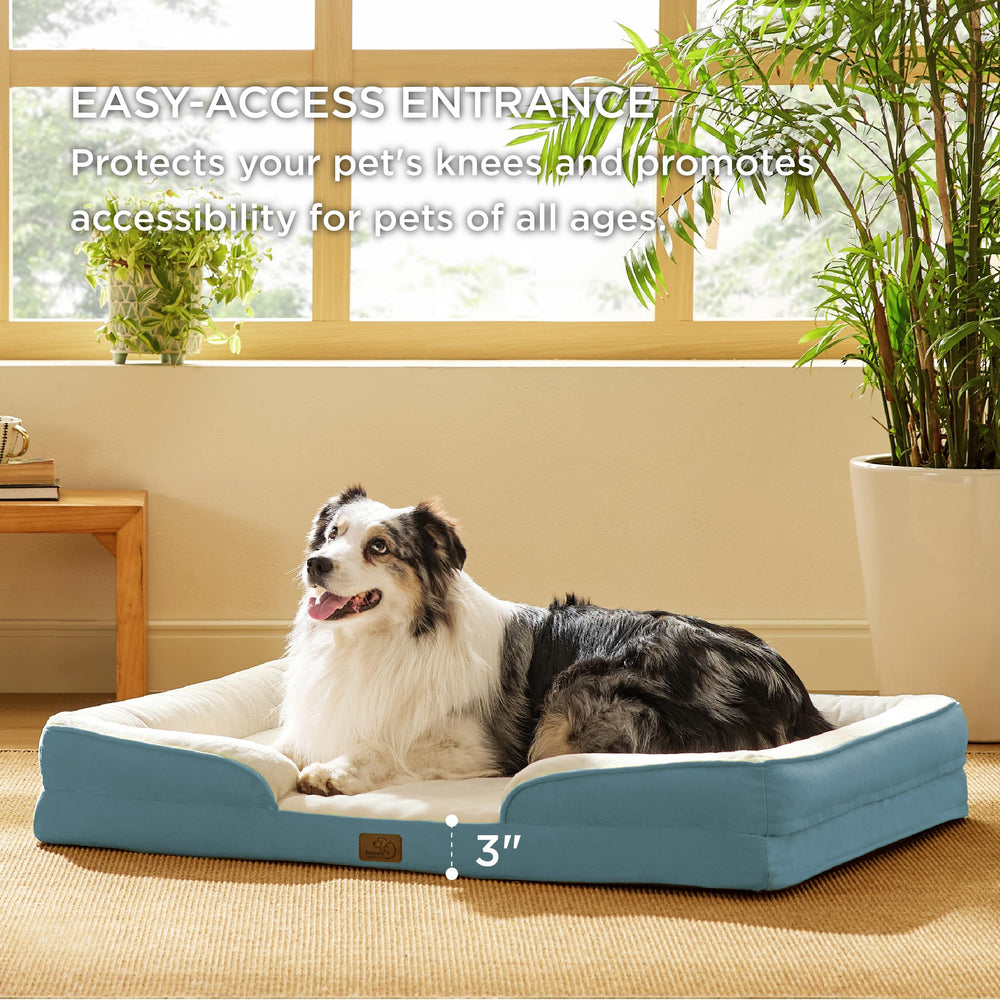 Bedsure bed design with lowered entrance to ease access for older pets