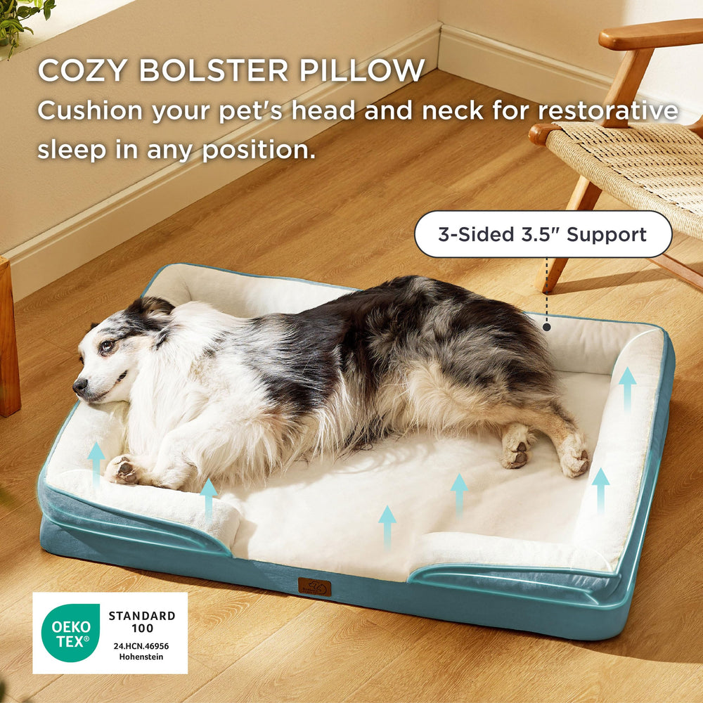 Bedsure XL dog bed features non-skid bottom to stay put on smooth floors