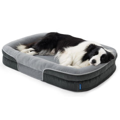 Bedsure XL orthopedic dog bed with 360° oval bolster for head and neck support