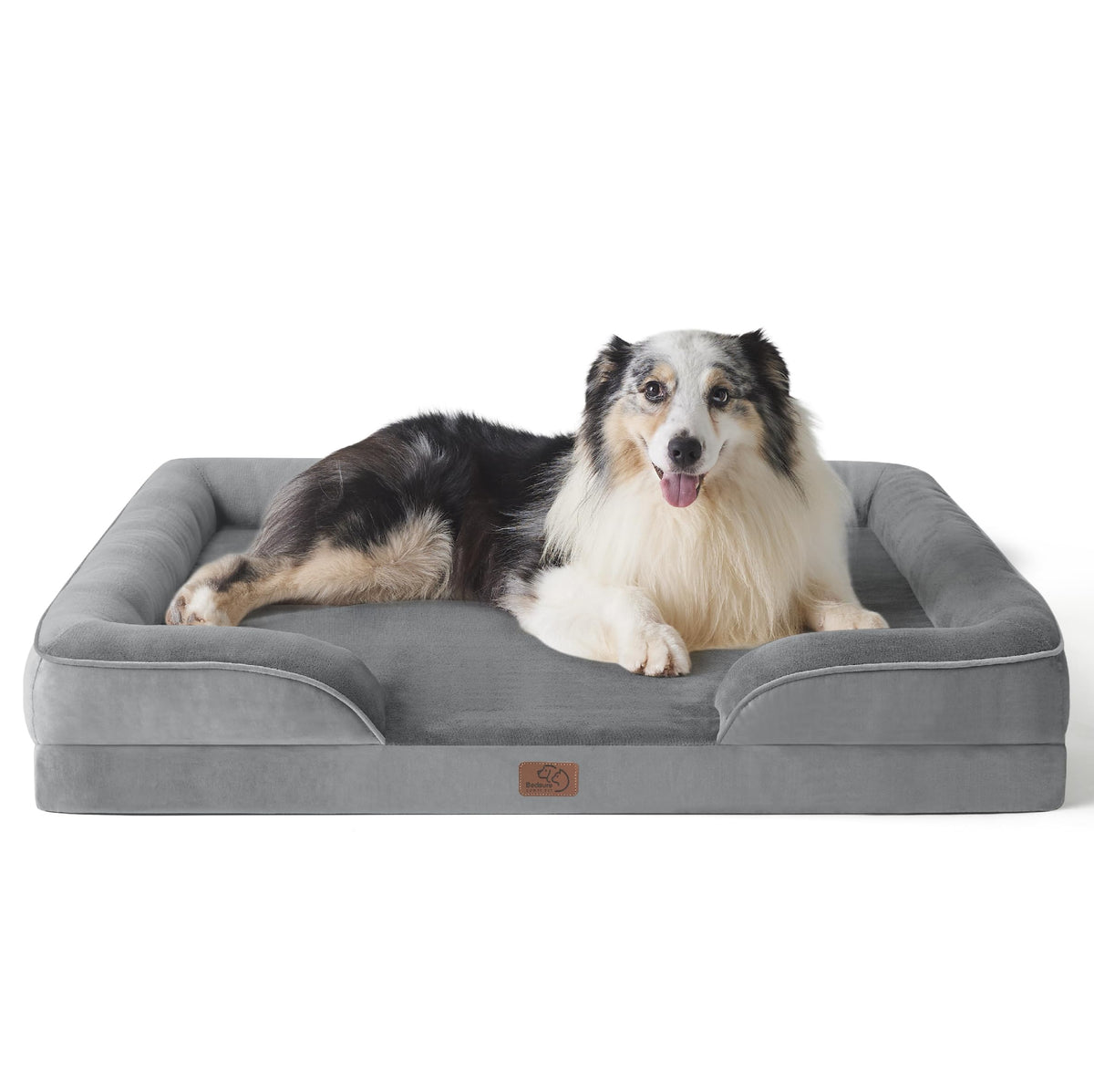 Bedsure XL orthopedic dog bed with waterproof cover for easy cleanup after spills.