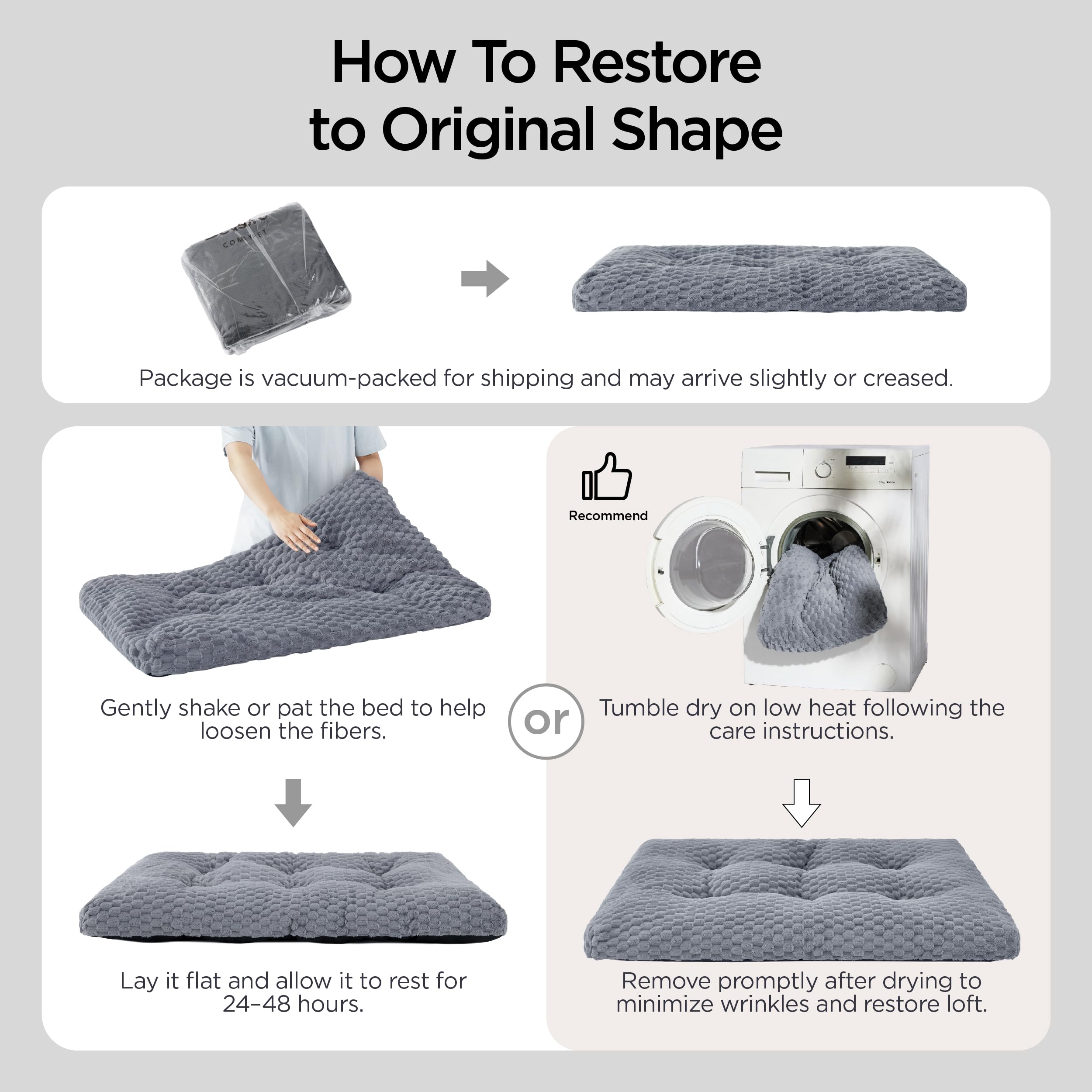 Bedsure bed is machine washable for easy cleaning.