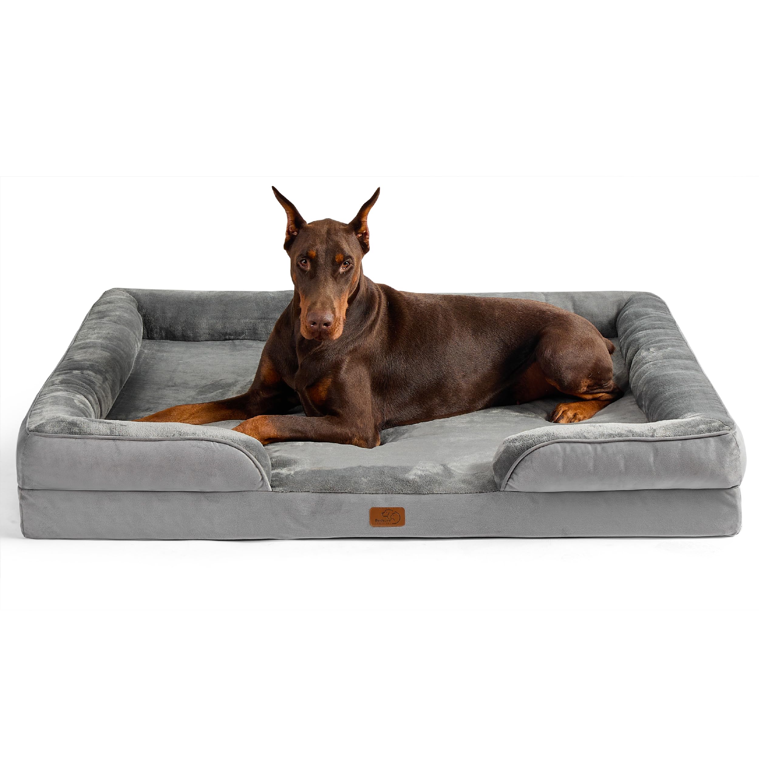 Bedsure XXL orthopedic dog bed top view with ample space for large dogs.
