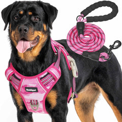 Beebiepet heavy-duty tactical harness pink camo front view for robust control during walks