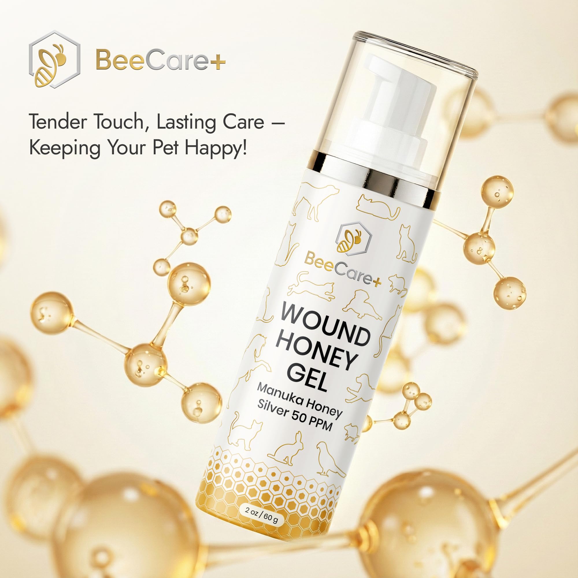 BeeCare+ 2oz pet wound care suitable for travel and at-home use