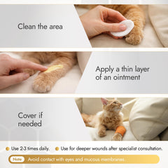 BeeCare+ Cat skin irritation-relief ointment used on itchy patches