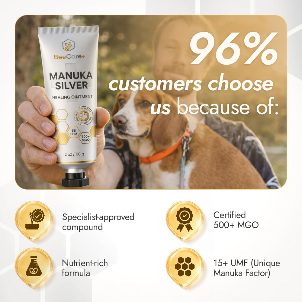 BeeCare+ Manuka honey tube enables hygienic application on wounds