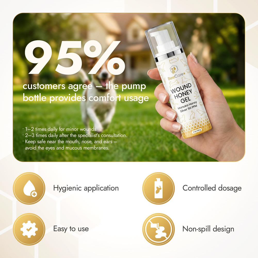 BeeCare+ pump bottle dispensing provides precise, hygienic application