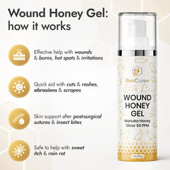 BeeCare+ wound gel application area for targeted pet treatment
