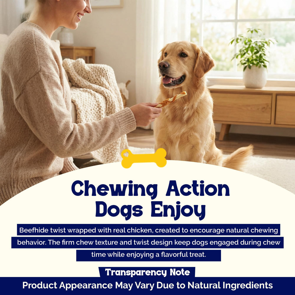 Beefeaters beefhide-twist with real chicken for dogs